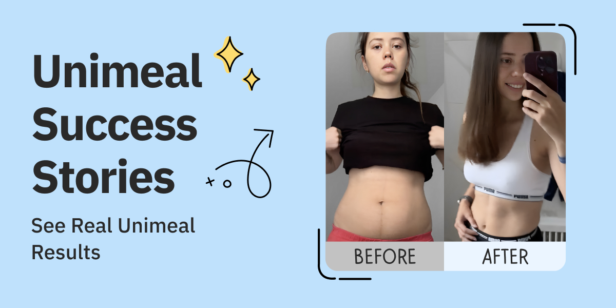 Unimeal Real Before & After Results (User Stories & Expectations)